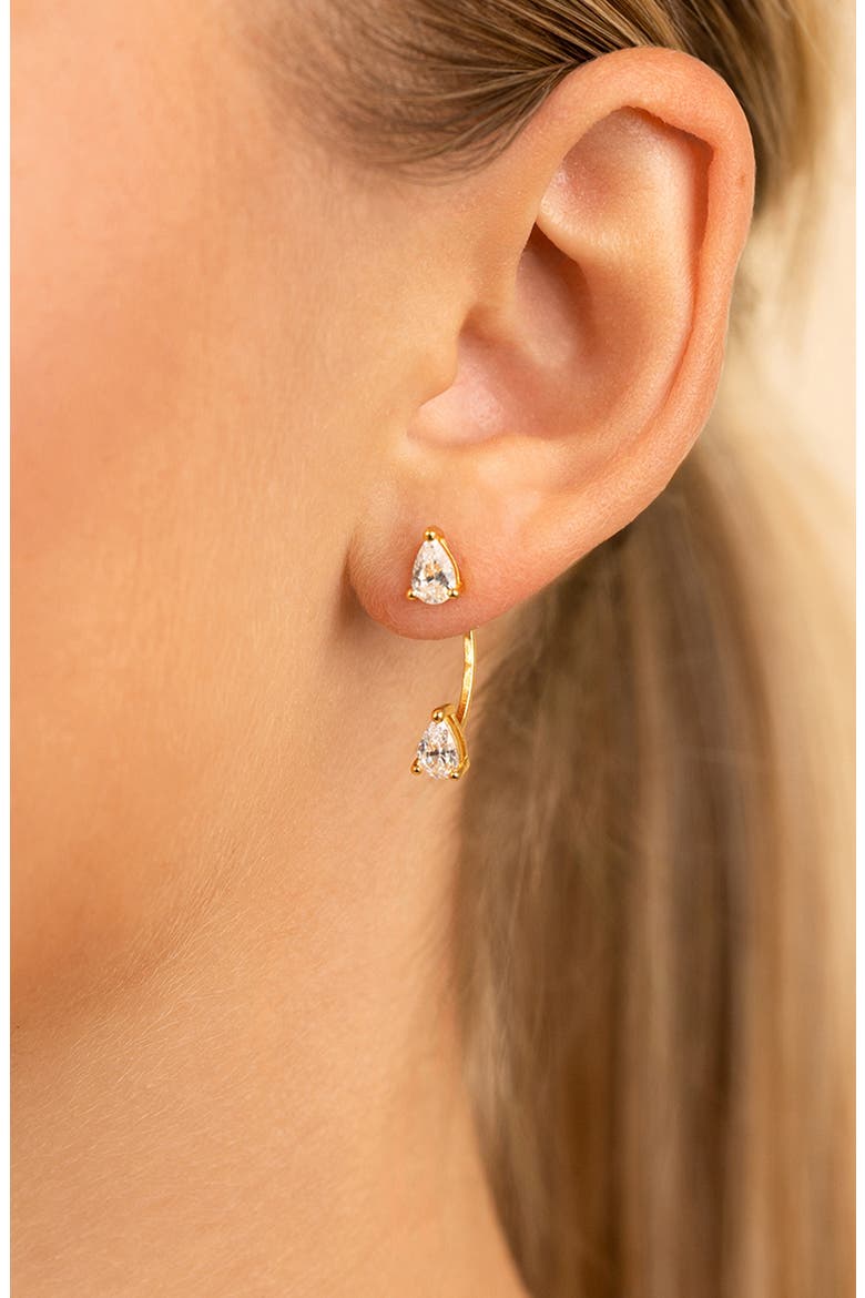 Pear Drop Earrings, Alternate, color, GOLD