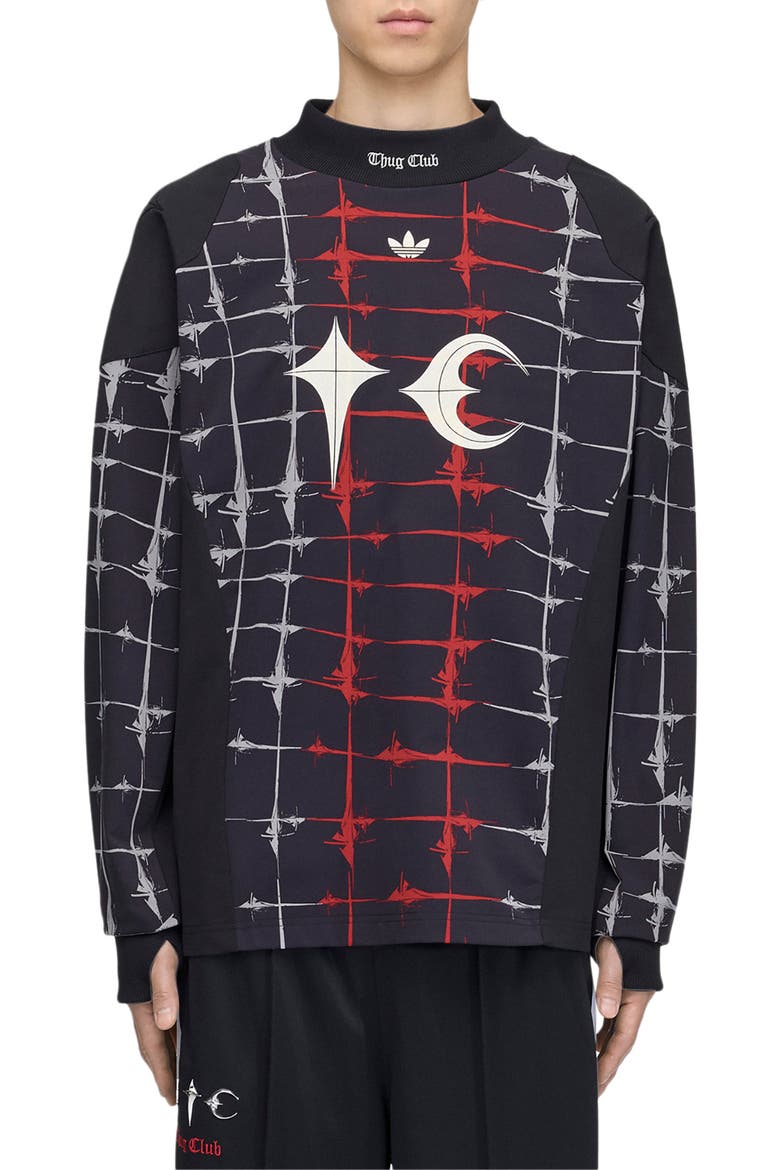 x Thug Club Gender Inclusive Goalie Long Sleeve T-Shirt, Main, color, BLACK