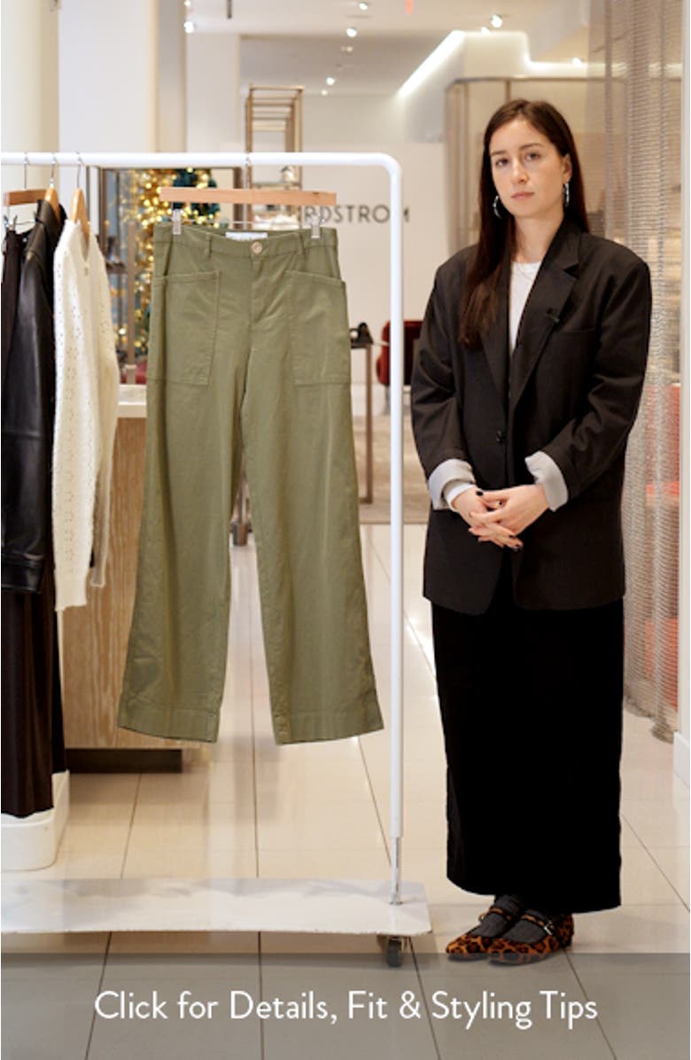 Patch Pocket Wide Leg Pants, sales video thumbnail