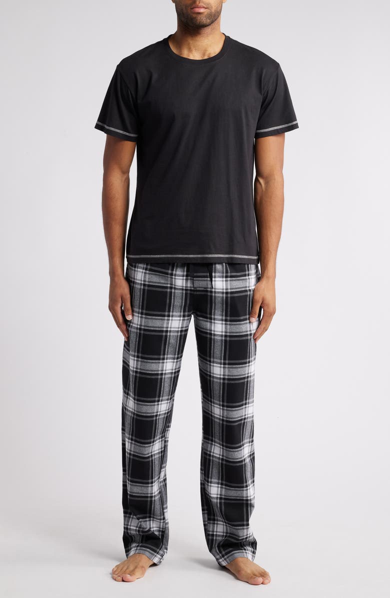 Majestic International Festive T-Shirt & Flannel Pajamas, Main, color, 