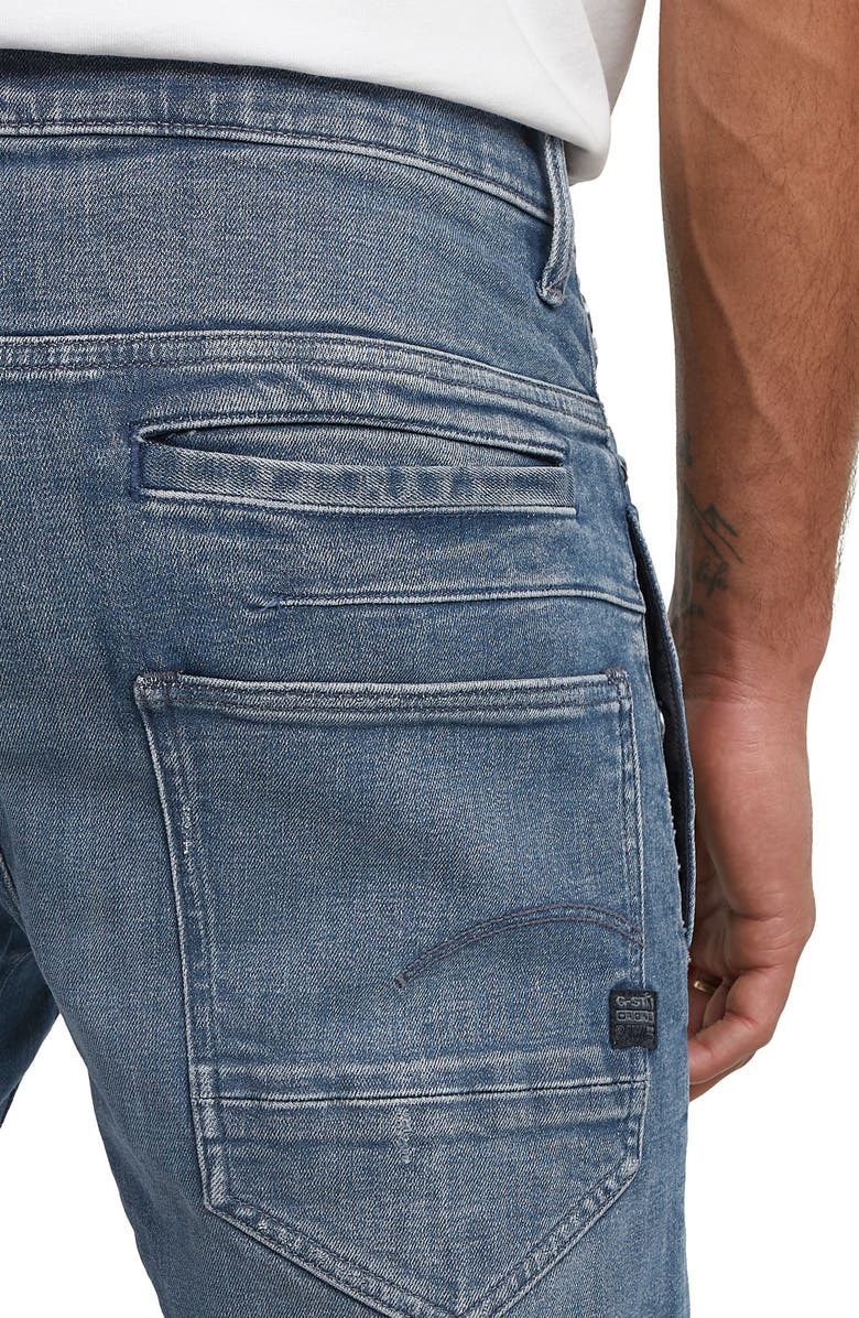 G-STAR D-Staq 3D Slim Fit Jeans, Alternate, color, Faded Blue Pebble Restored