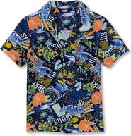 Lands' End Boys Short Sleeve Slub Camp Shirt