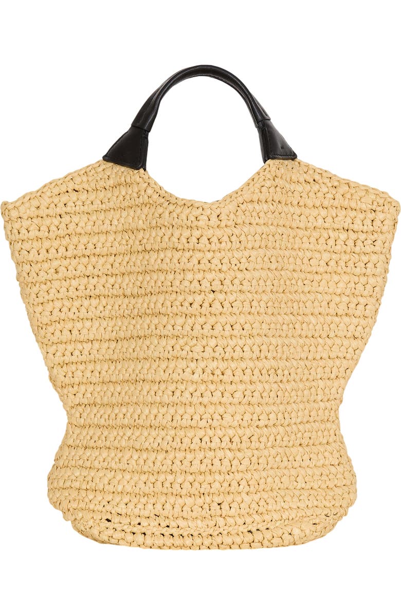 Balmain Mini Balmain crochet tote bag, Alternate, color, Beige