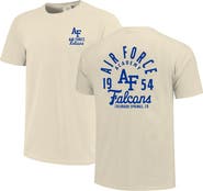 IMAGE ONE Men's Cream Air Force Falcons Comfort Colors Mascot Overlay T-Shirt