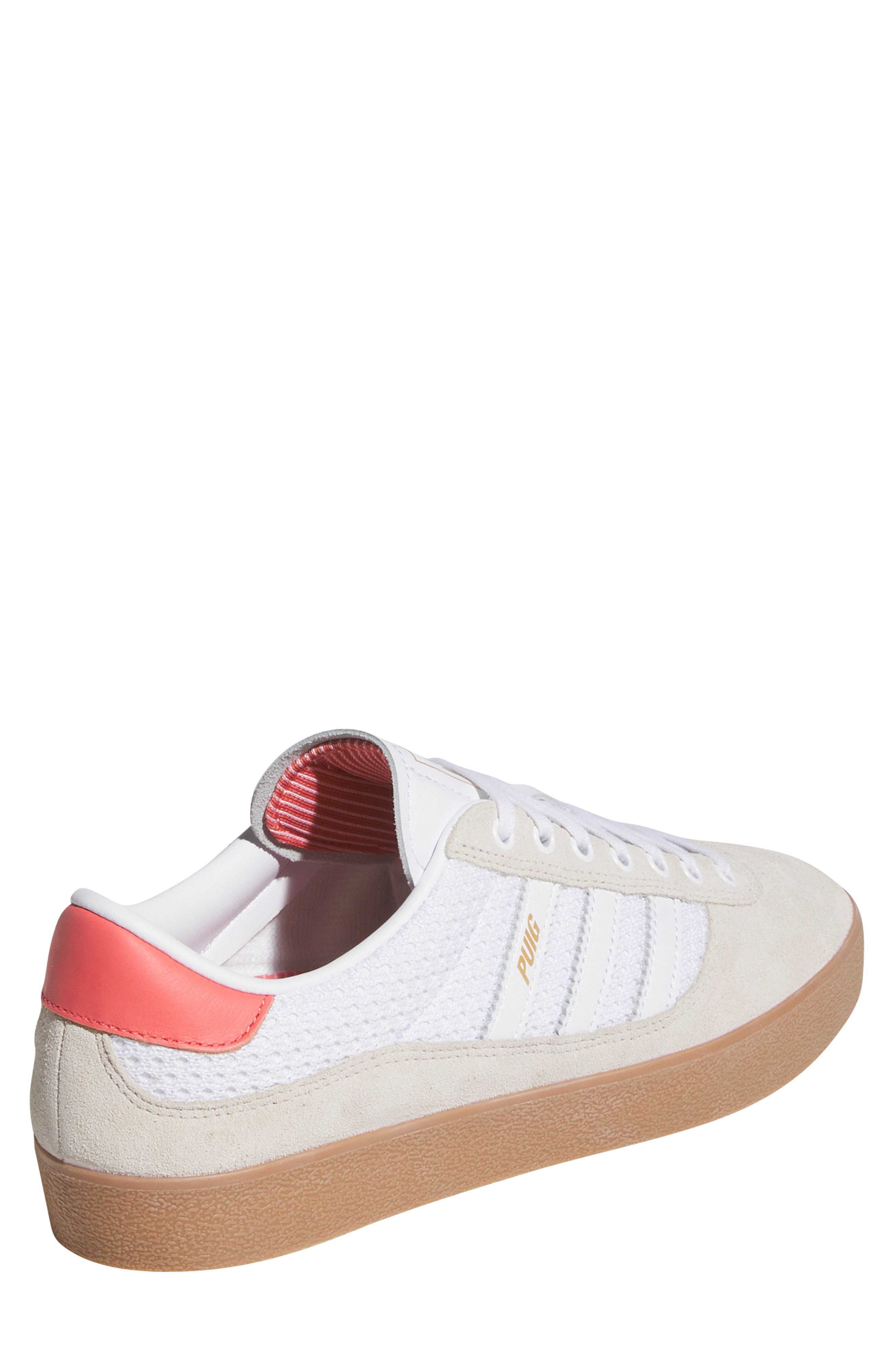 adidas Puig Indoor Sneaker, Alternate, color, Wonder White/ Cloud White/ Gum