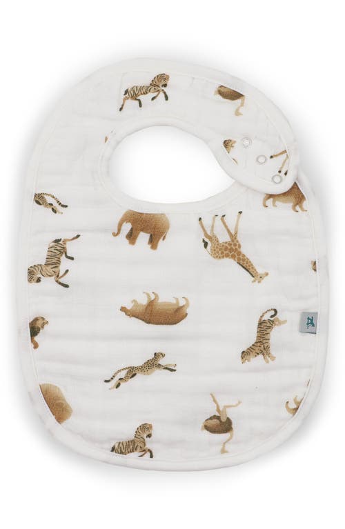 Little Unicorn 3-pack Organic Cotton Muslin Bibs In Brown