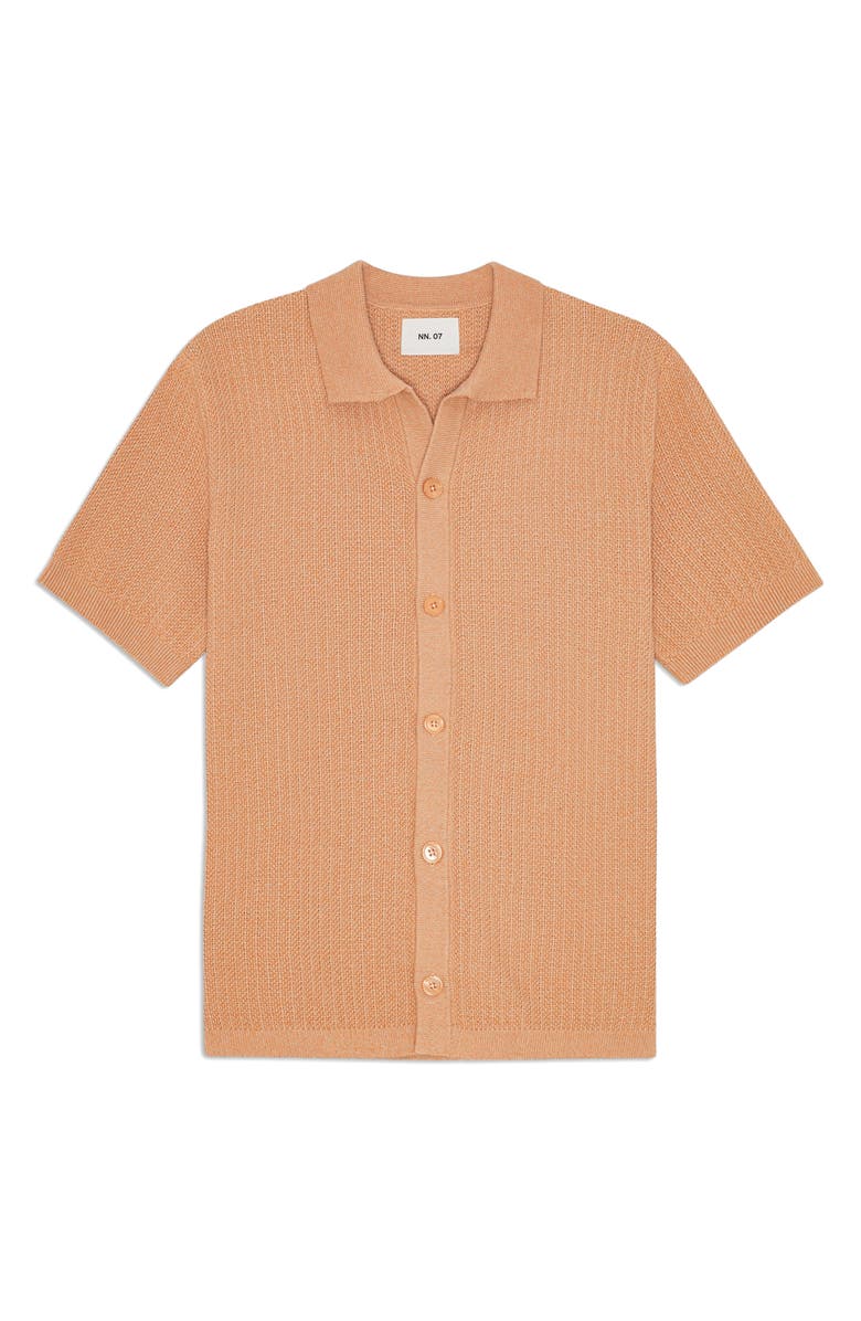 NN07 Ares 60019 Short Sleeve Organic Cotton Cardigan, Main, color, Coralshell