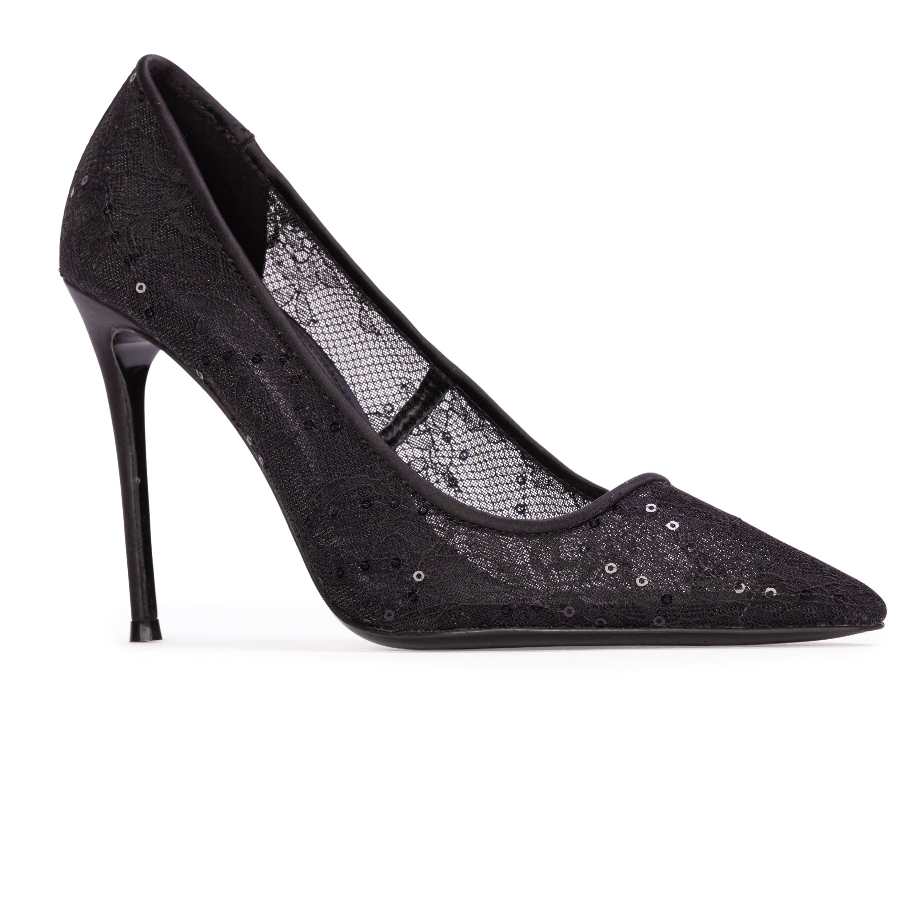 BLACK SUEDE STUDIO Marina 100 Pump, Alternate, color, Black Sequin Lace