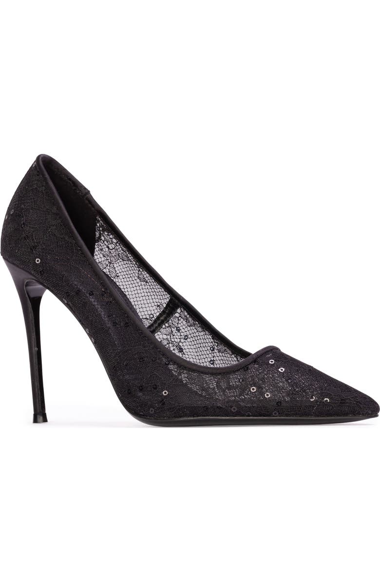 BLACK SUEDE STUDIO Marina 100 Pump, Alternate, color, Black Sequin Lace