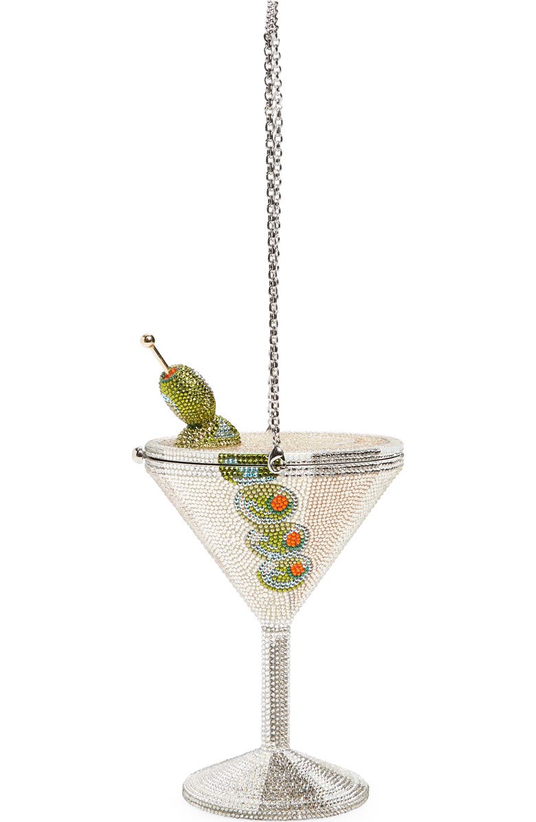 Judith Leiber Martini Crystal Embellished Minaudière, Alternate, color,