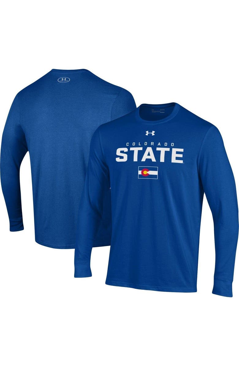 Under Armour Men's Under Armour Royal Colorado State Rams Flag Sideline Performance Long Sleeve T-Shirt, Main, color, 