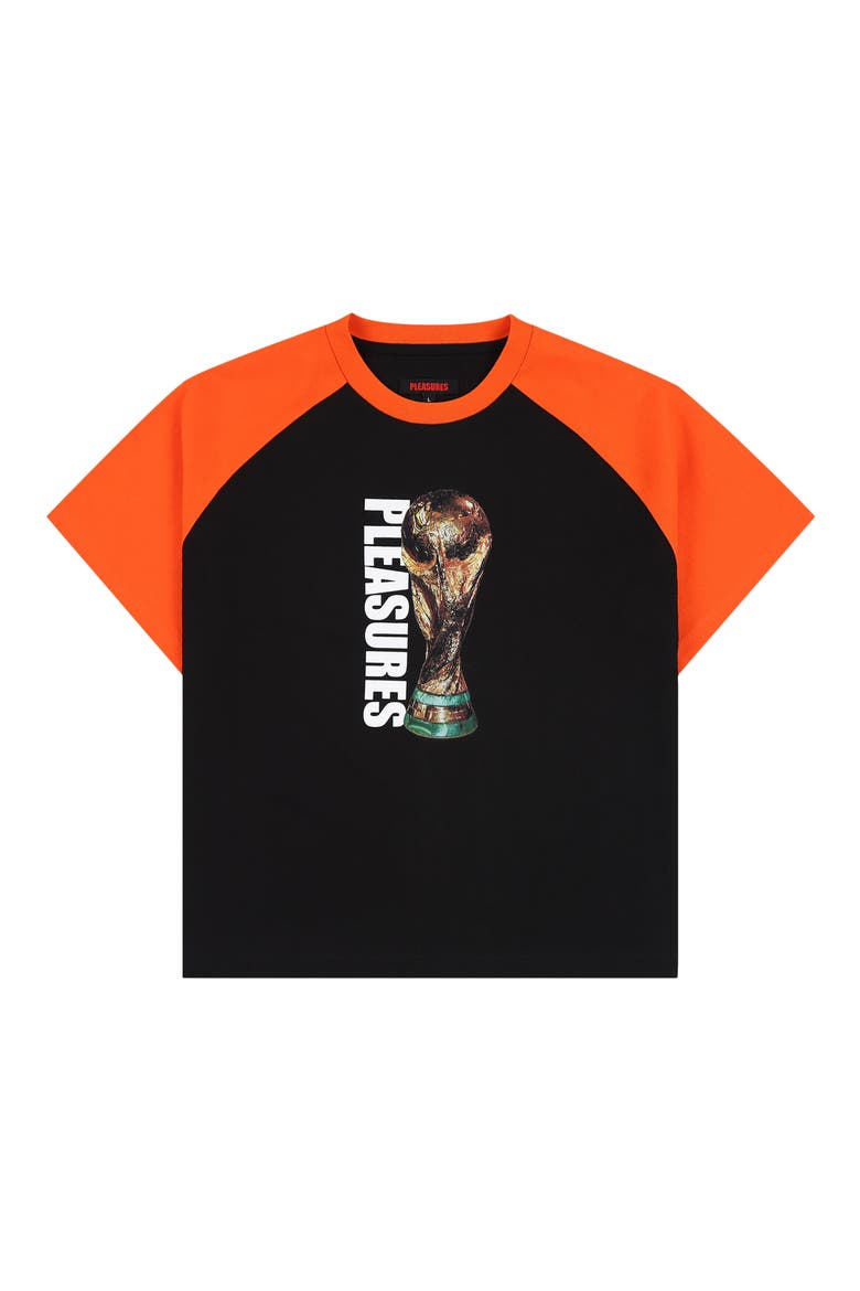 World Cup Trophy Raglan Graphic T-Shirt, Main, color, BLACK