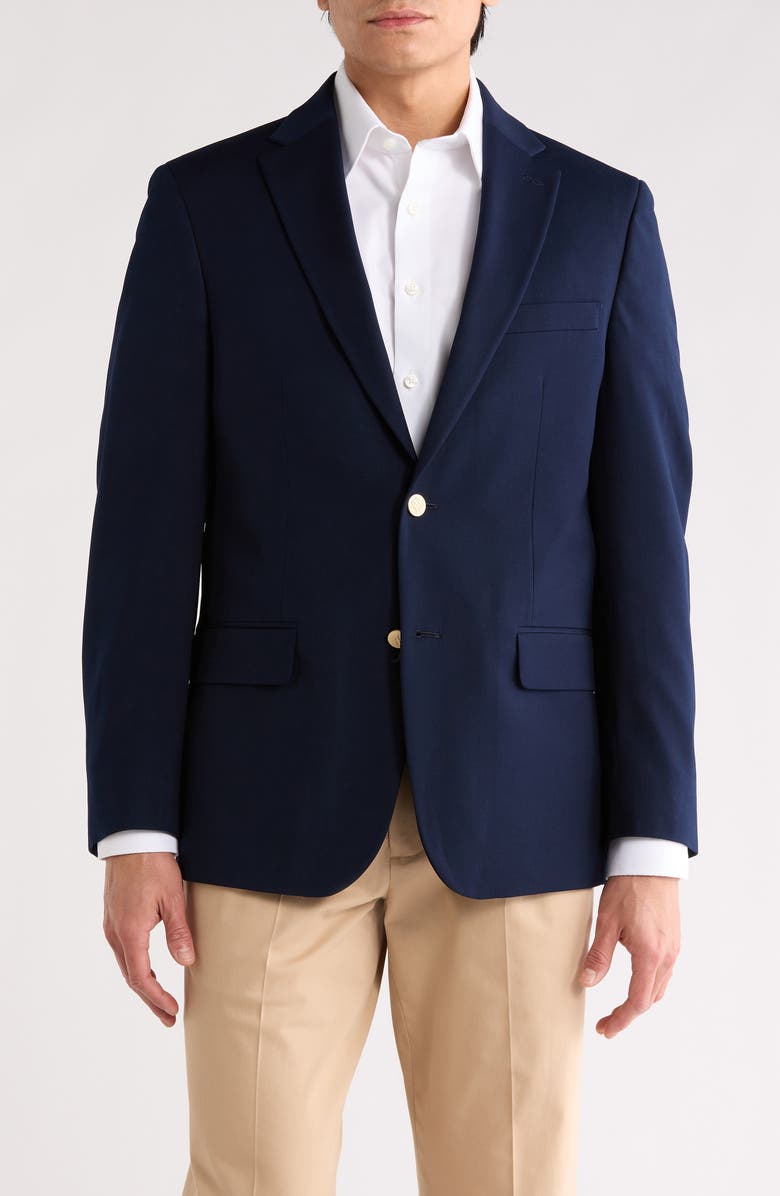 Tommy Hilfiger Two Button Notch Lapel Woven Sport Coat, Main, color, Navy Twill