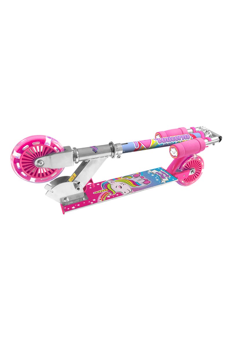 Unicorn Magical Sparkles Foldalbe Scooter Light Up Wheels Ages 5+, Alternate, color, Multicolored