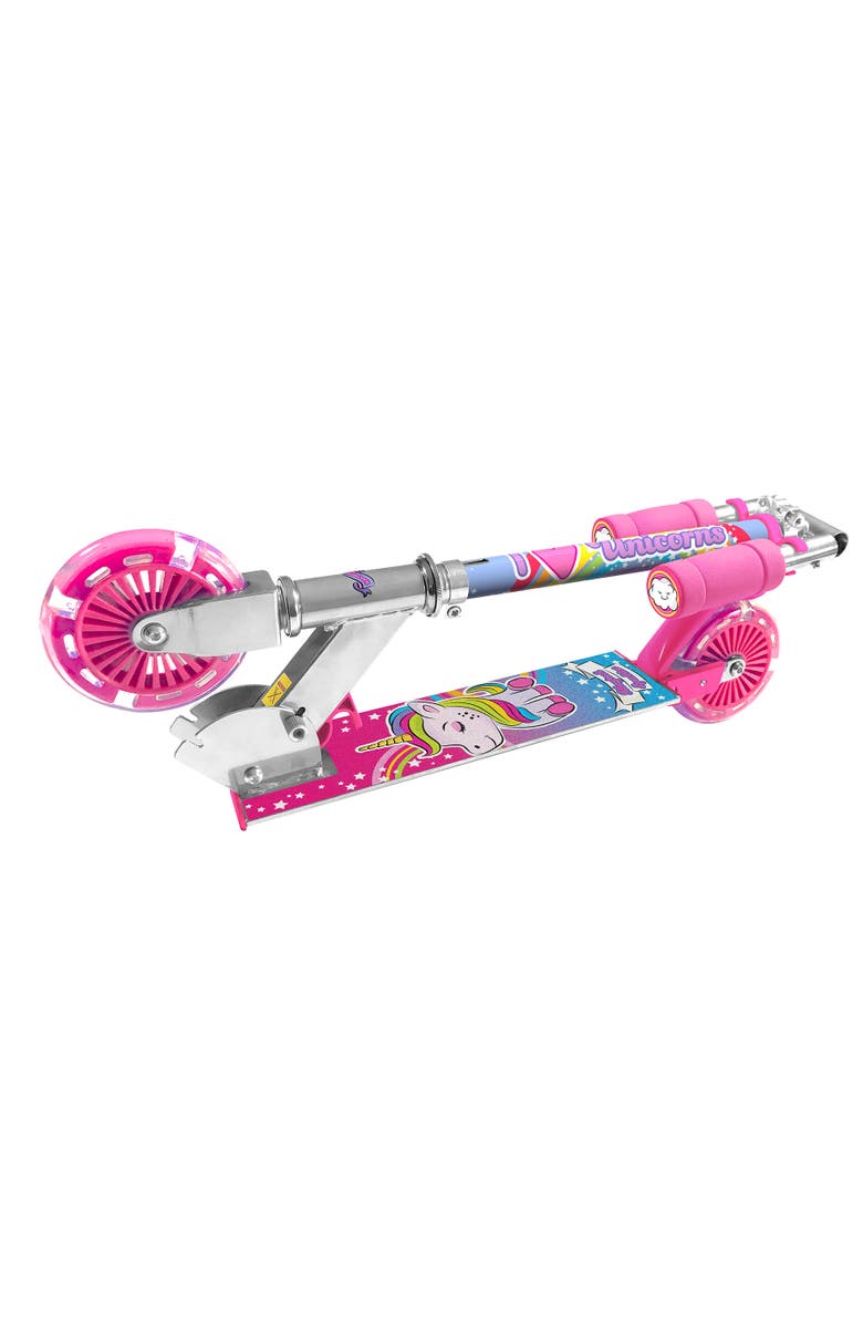 Ozbozz Unicorn Magical Sparkles Foldalbe Scooter Light Up Wheels Ages 5+, Alternate, color, Multicolored