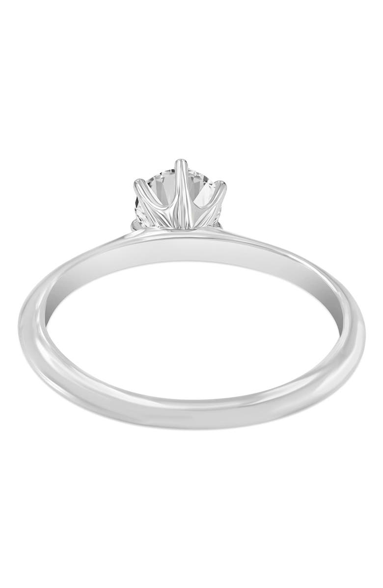 LuvMyJewelry Clara 14K White Gold Round Lab Grown Diamond Solitaire Engagement Ring - 0.75 ctw, Alternate, color, 14K White Gold