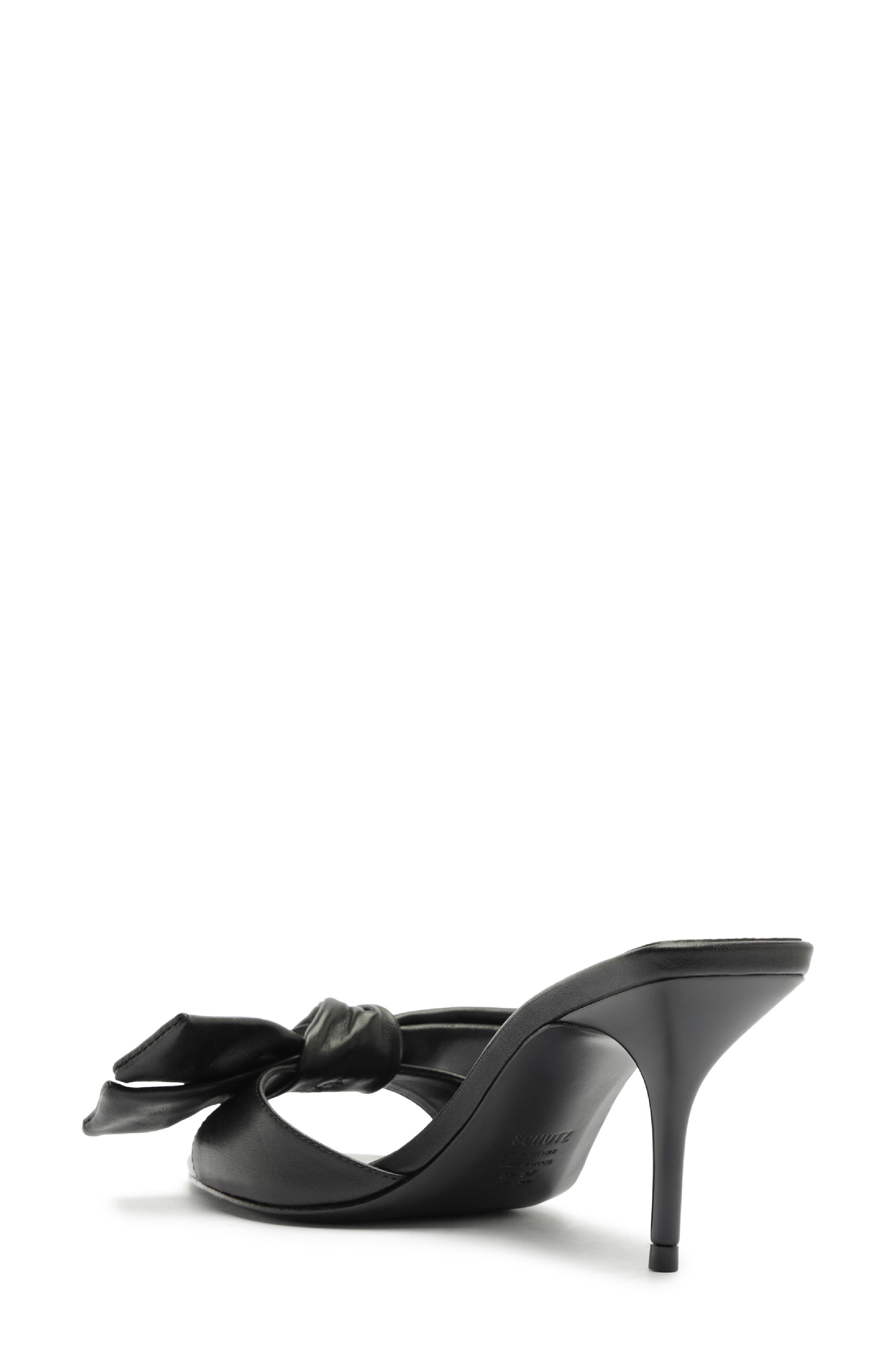 Schutz Elodie Bow Sandal, Alternate, color, Black