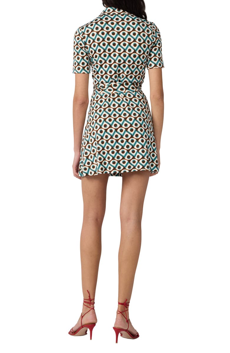 Diane von Furstenberg Didi Geo Print Cotton & Silk Wrap Shirtdress, Alternate, color, Fan Club Woodstock