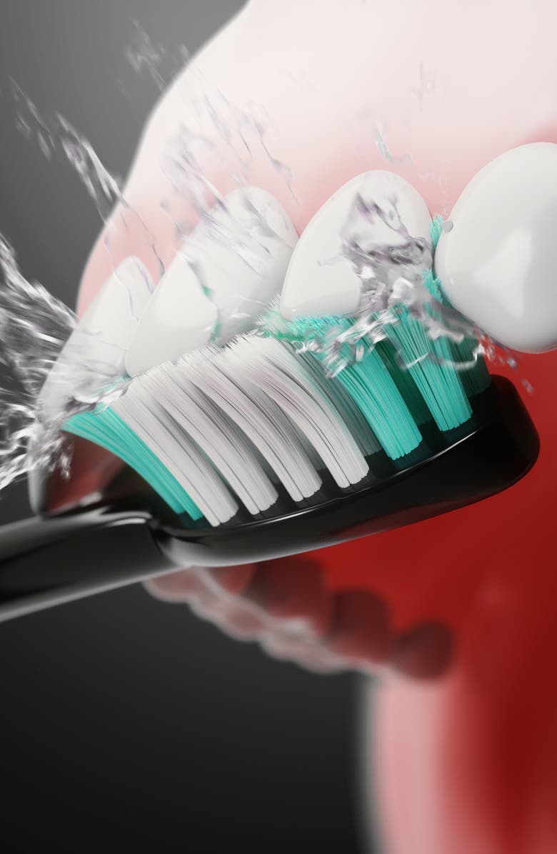 AQUASONIC Black Series Ultra Sonic Whitening ToothBrush with 8 DuPont Brush Heads & Travel Case, Alternate, color, Black