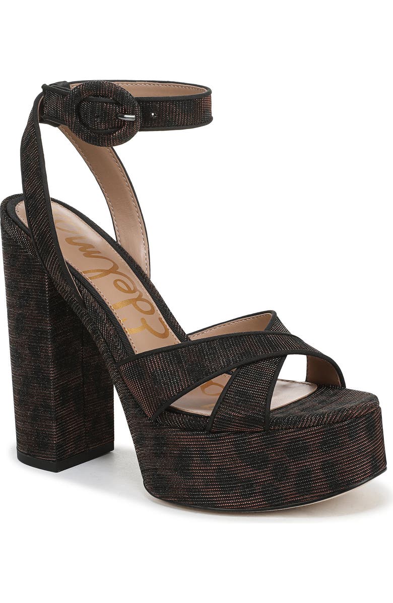 Sam Edelman Savannah Ankle Strap Platform Sandal, Main, color, Brown Multi