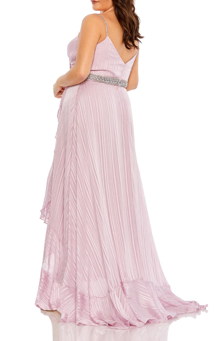 Mac Duggal Ruffle Faux Wrap Gown, Alternate, color,
