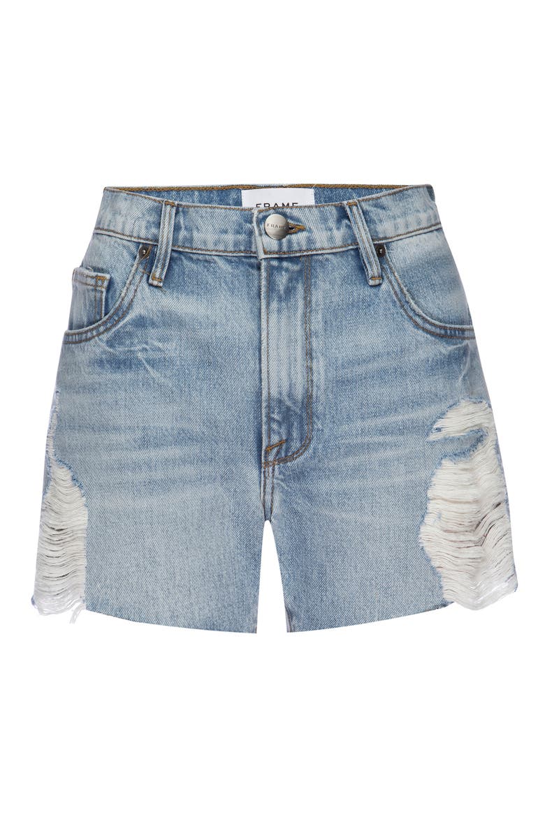 Le Ultra Baggy Distressed Denim Shorts, Alternate, color, LOMOND SLASH
