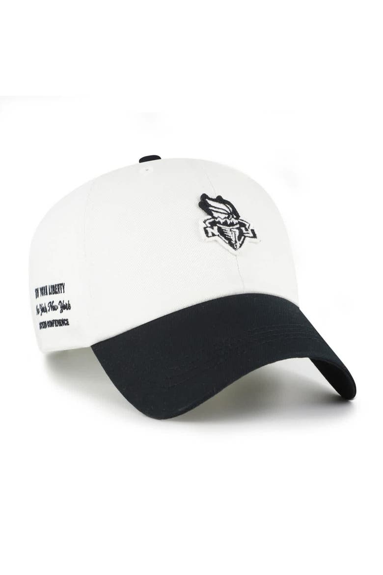 Unisex '47  White/Black New York Liberty Contemporary Two-Tone Clean Up Adjustable Hat, Main, color, White
