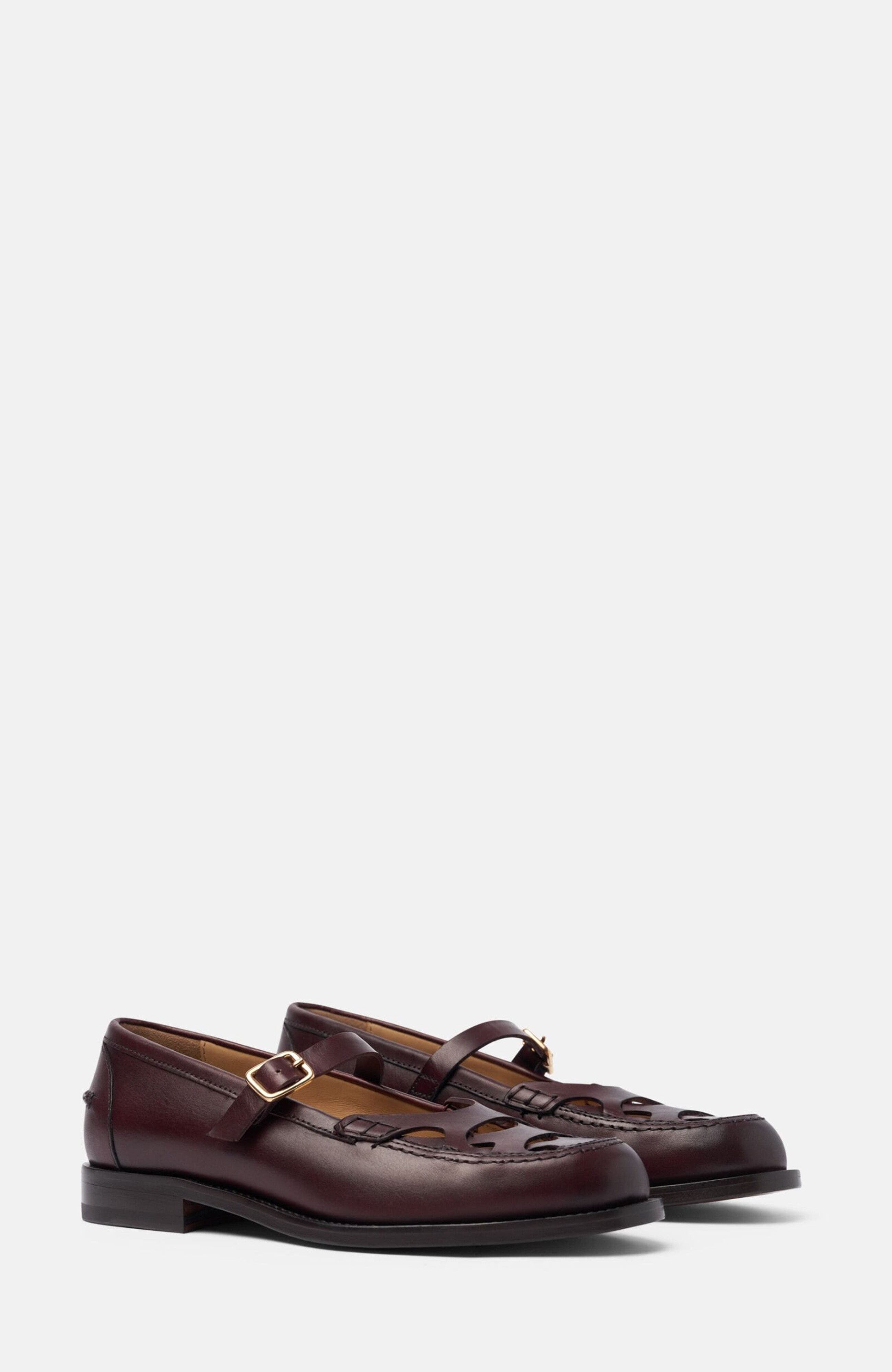 Minni Loafers, Main, color, Burgundy - Calf