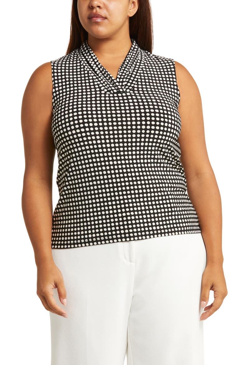Pearly Polka Dot Top, Main, color, ANNE BLACK/ ANNE WHITE