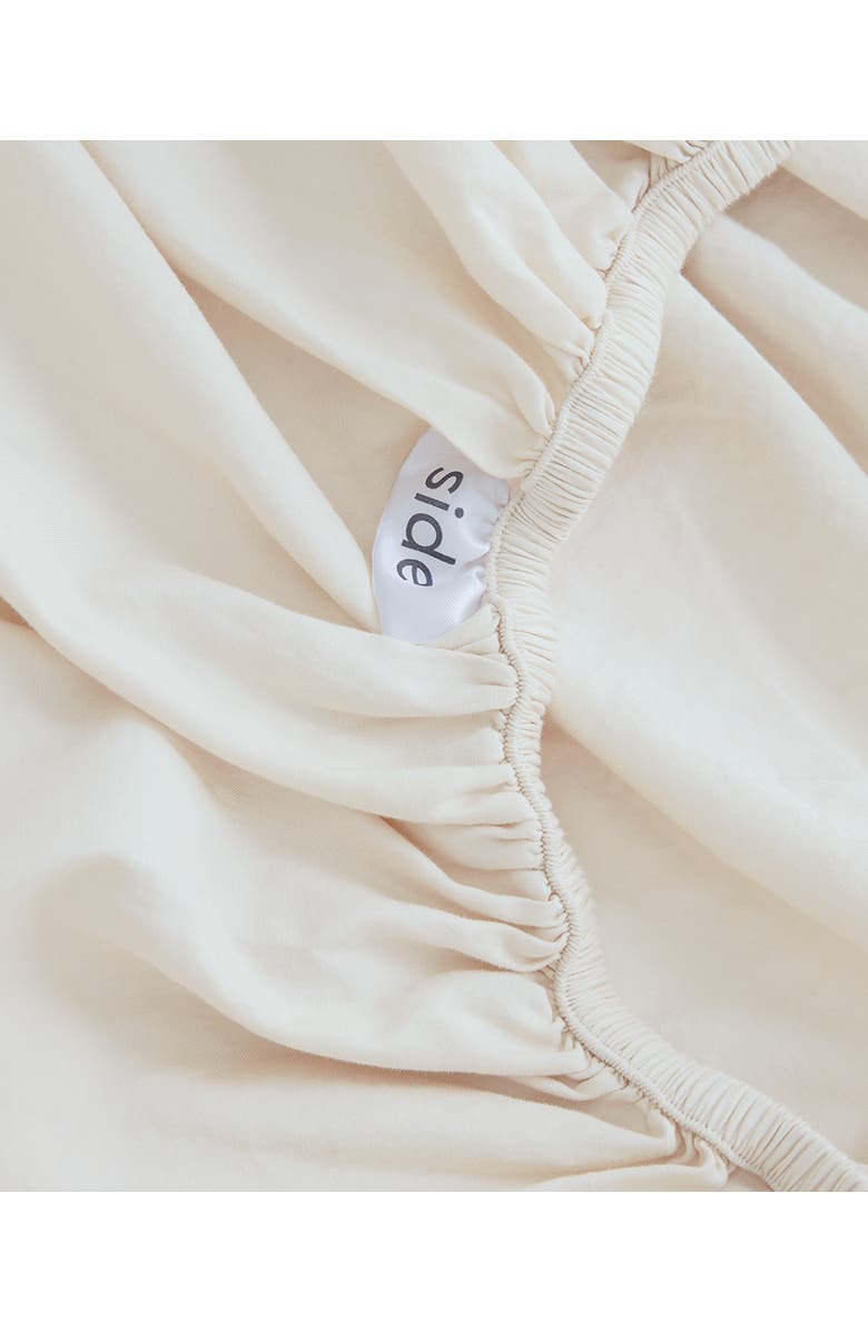 Pact Organic Room Service Sateen Fitted Sheet, Alternate, color, Bone