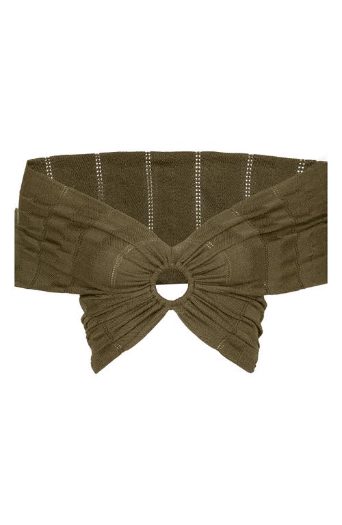 Vix Paula Hermanny Solaro Ring Off The Shoulder Cover-up Top In Green