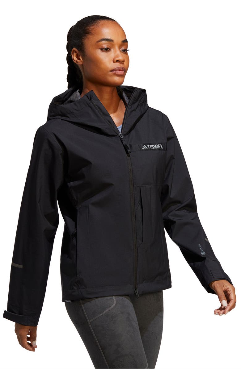 adidas Terrex Multi RAIN.RDY Waterproof Hooded Rain Jacket, Alternate, color,