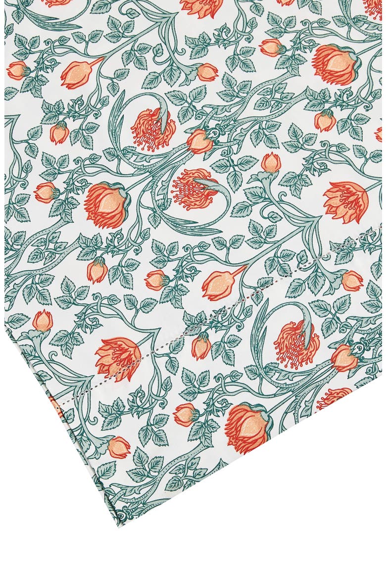 Floral 400 Thread Count Cotton Sheet Set, Alternate, color, ORANGE