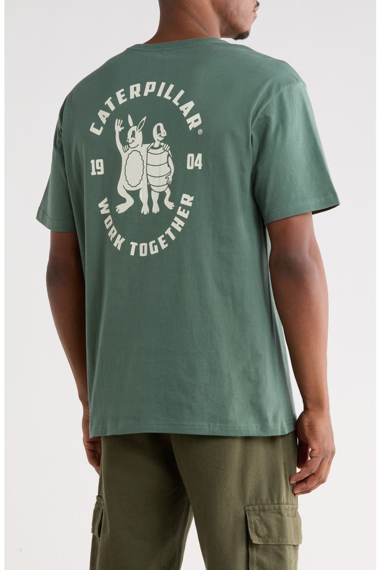 Relaxed Work Together Cotton Graphic T-Shirt, Alternate, color, DUCK GREEN