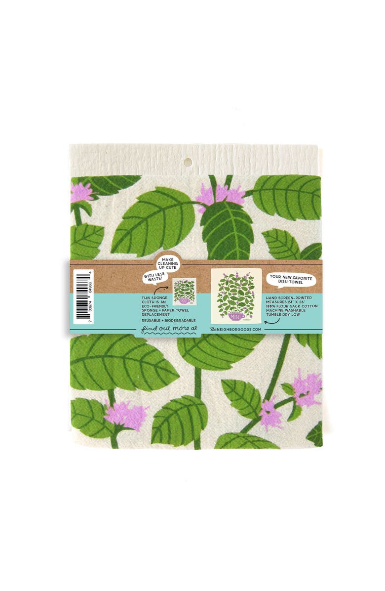 The Neighborgoods Mint Dish Towel + Sponge Cloth Gift Set, Alternate, color, Green