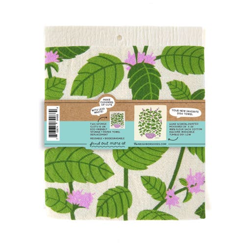 The Neighborgoods Mint Dish Towel + Sponge Cloth Gift Set In Multi