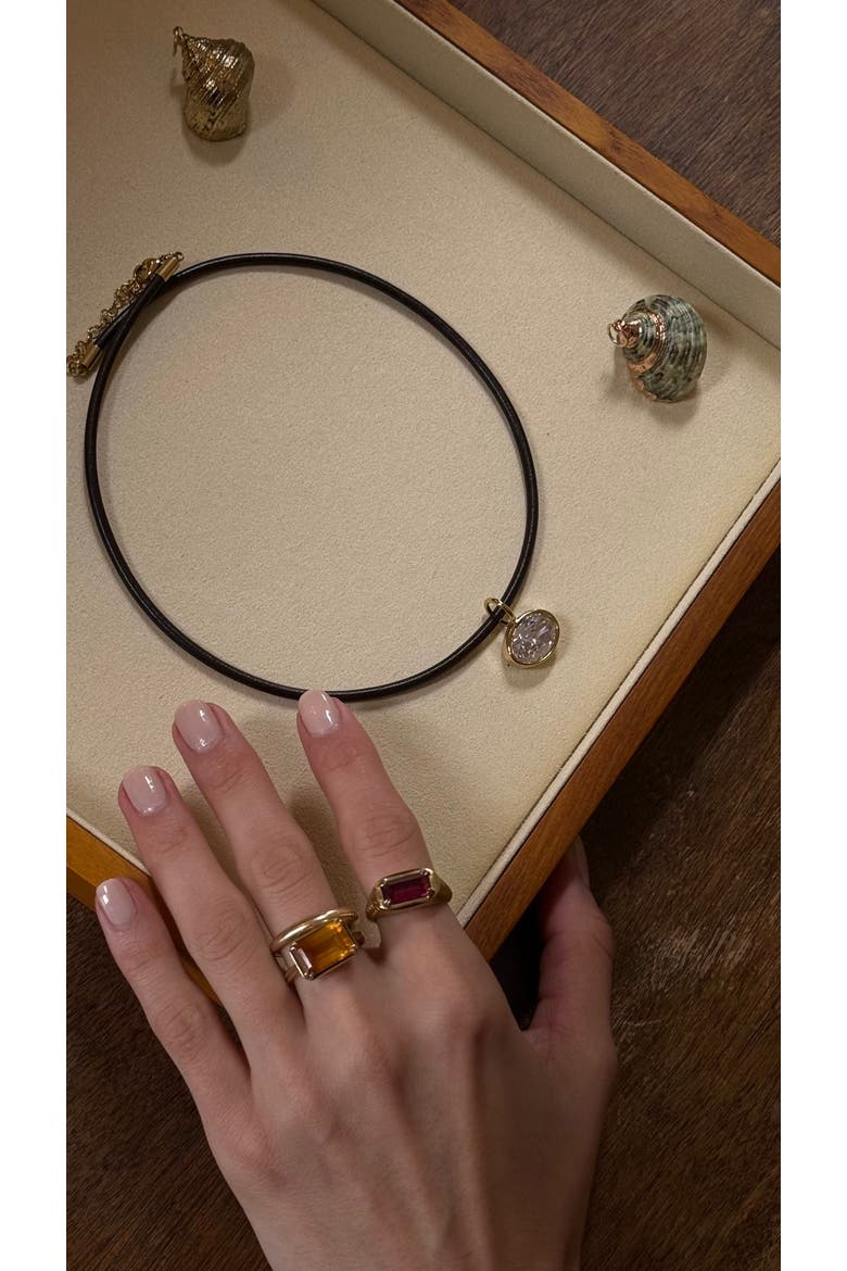 Frankie Cord Necklace, Alternate, color, Dark Coffee