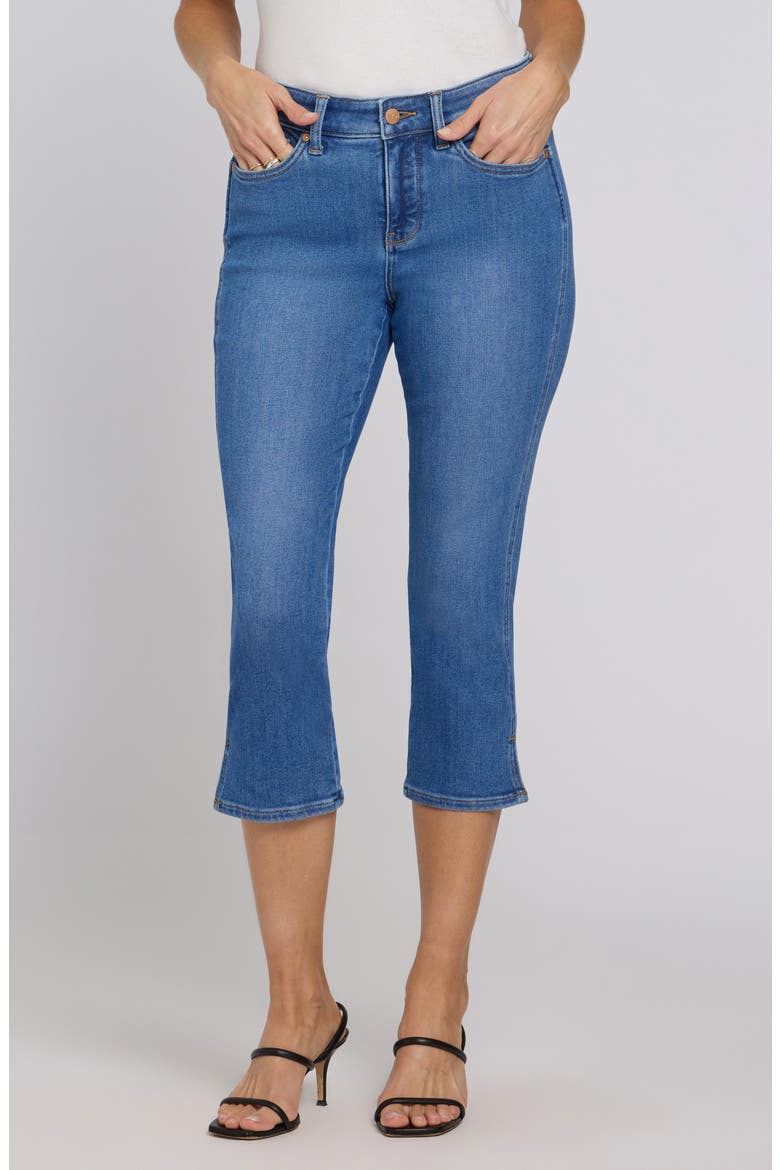 Chloe Side Slit Capri Jeans, Main, color, BLUE PARADISE