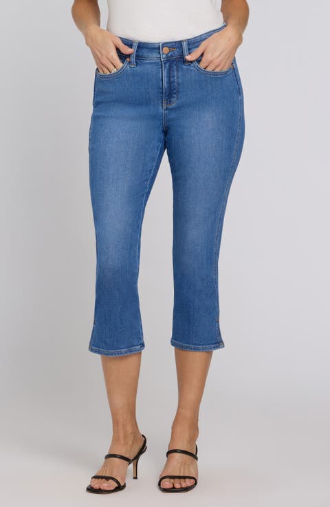 NYDJ Chloe Side Slit Capri Jeans (Blue Paradise)