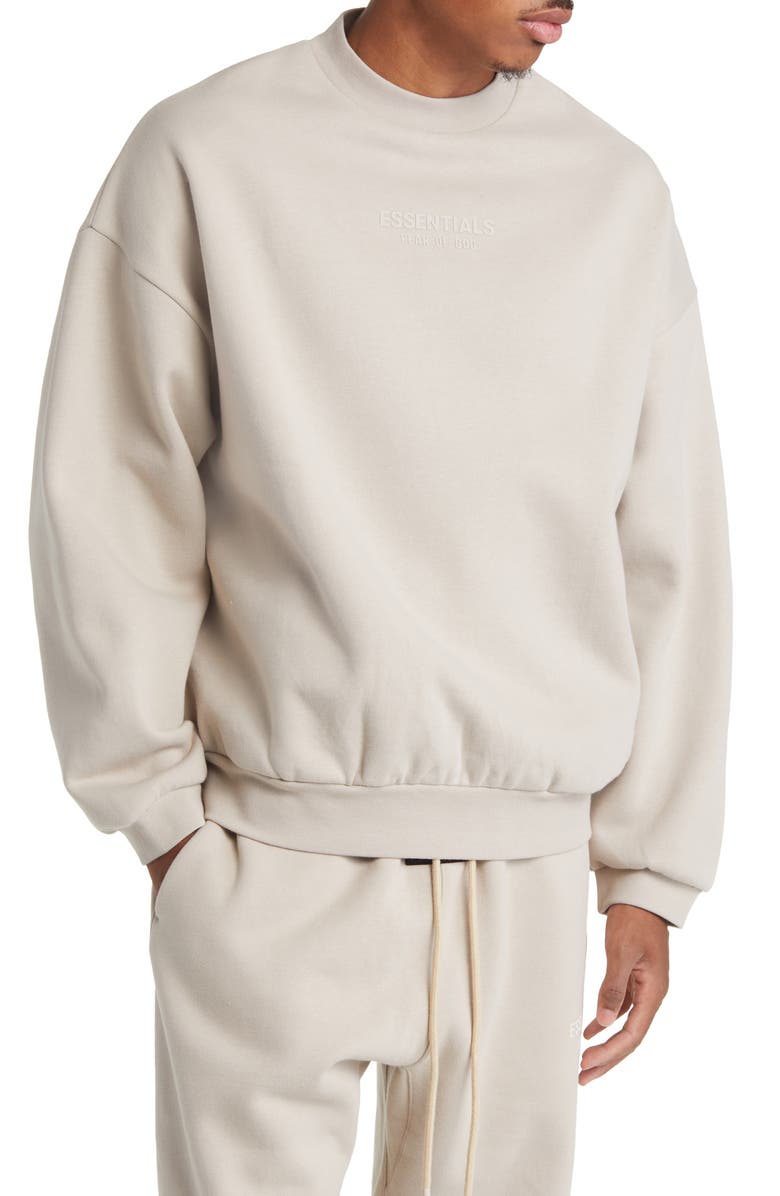 Fear of God Essentials Crewneck Cotton Blend Sweatshirt, Main, color,