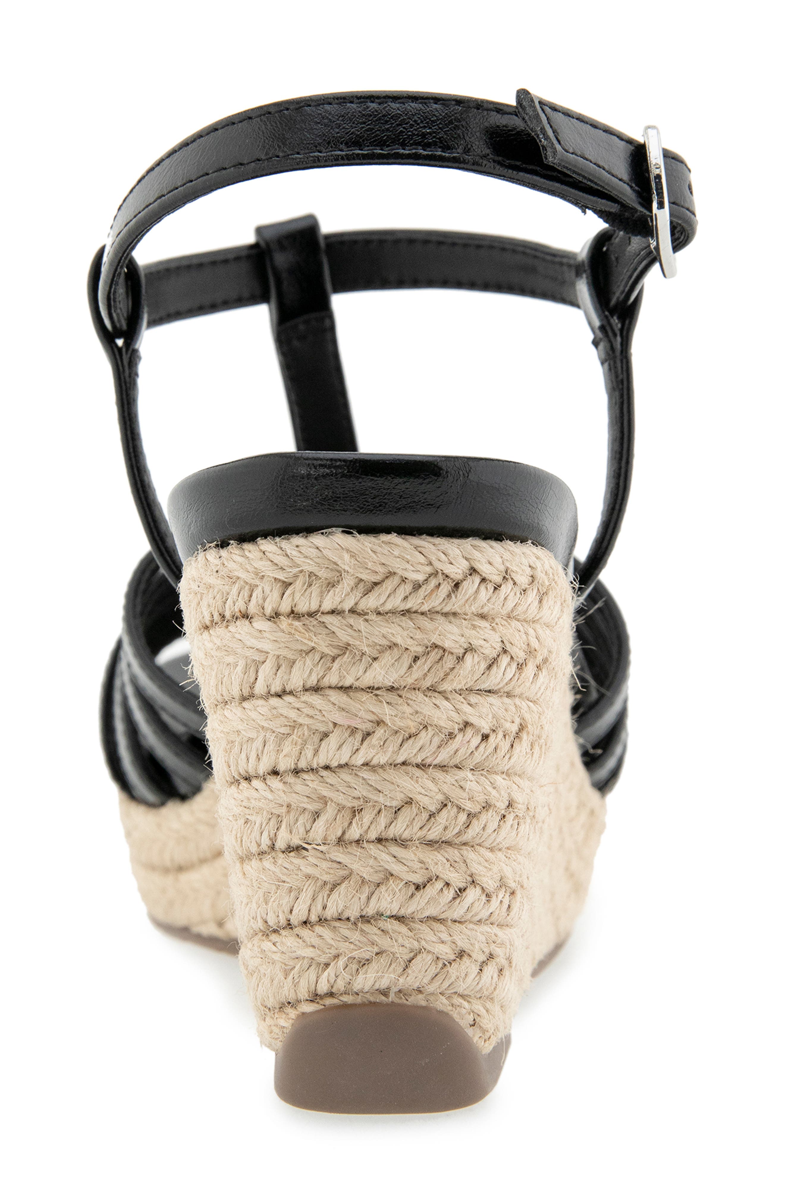 Reaction Kenneth Cole Capci Platform Wedge Sandal, Alternate, color, Black