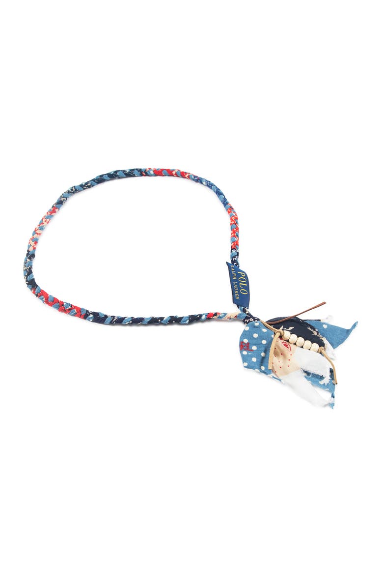 Polo Ralph Lauren Braided Bandana Neckwear, Alternate, color, Blue/Red Multi