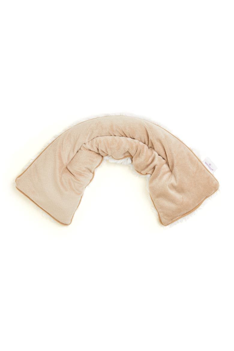Marshmallow Plush Neck Wrap, Alternate, color, Light Brown