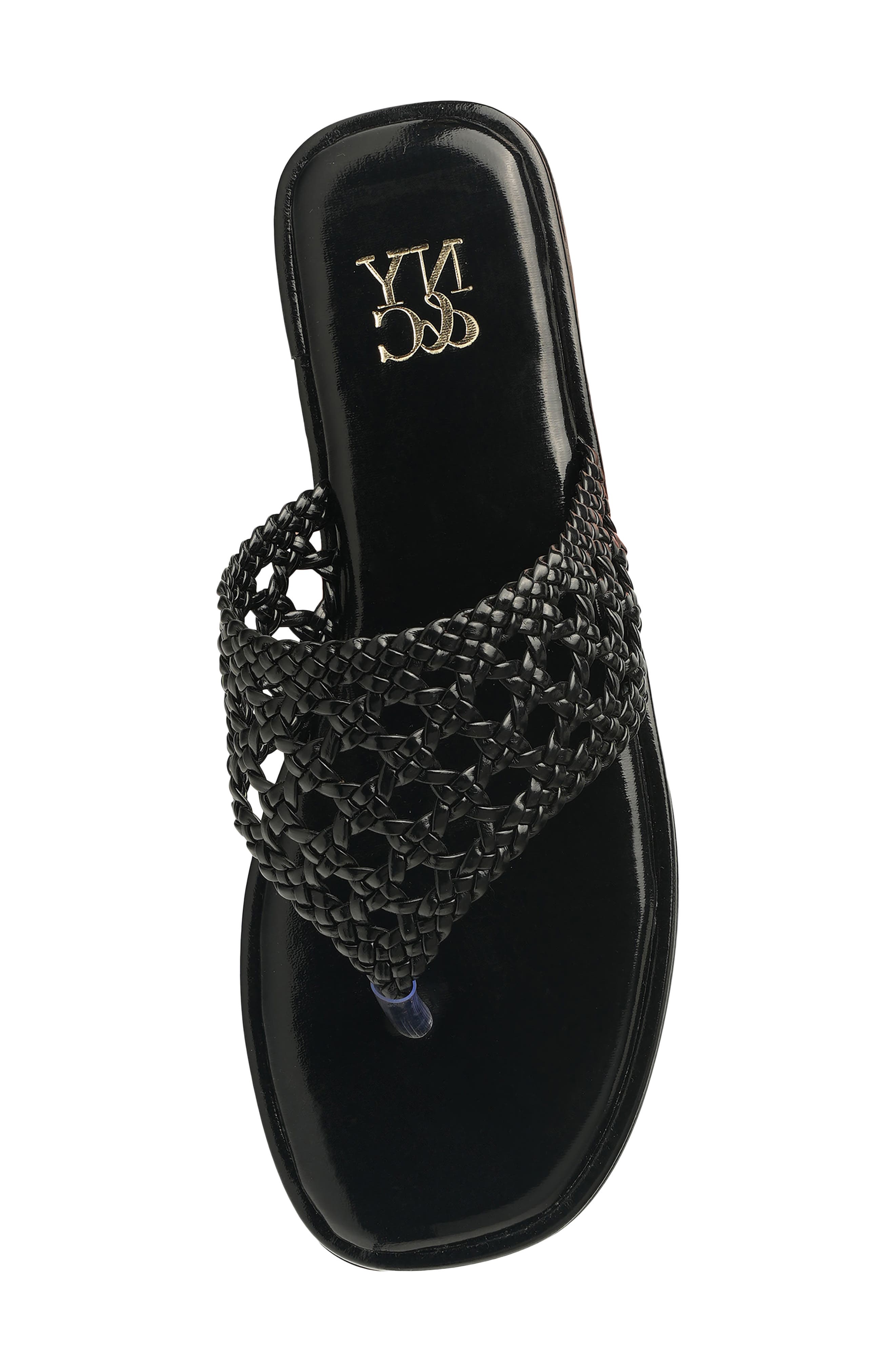 NEW YORK AND COMPANY Phillipa Woven Slide Sandal, Alternate, color, Black