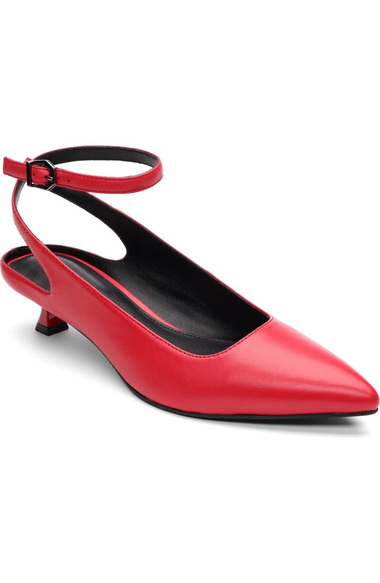 Sanctuary Magic Ankle Strap Pointed Toe Kitten Heel Pump, Main, color,