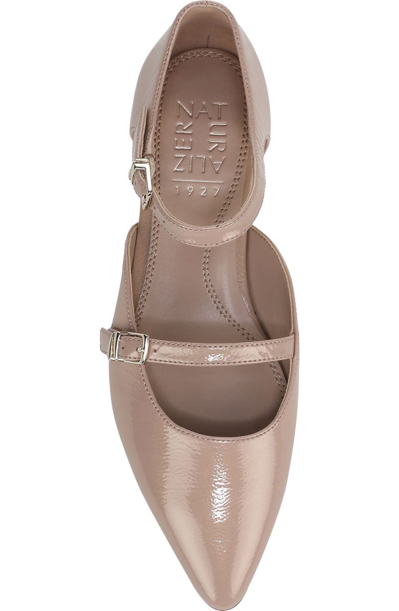 Naturalizer Harmony Ankle Strap Pointed Toe Flat, Alternate, color, Vintage Mauve Pink