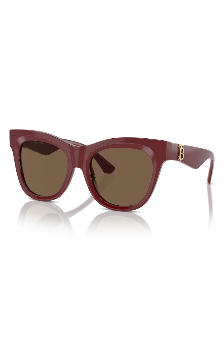 Burberry Evolution 54mm Cat Eye Sunglasses, Alternate, color, Bordeaux