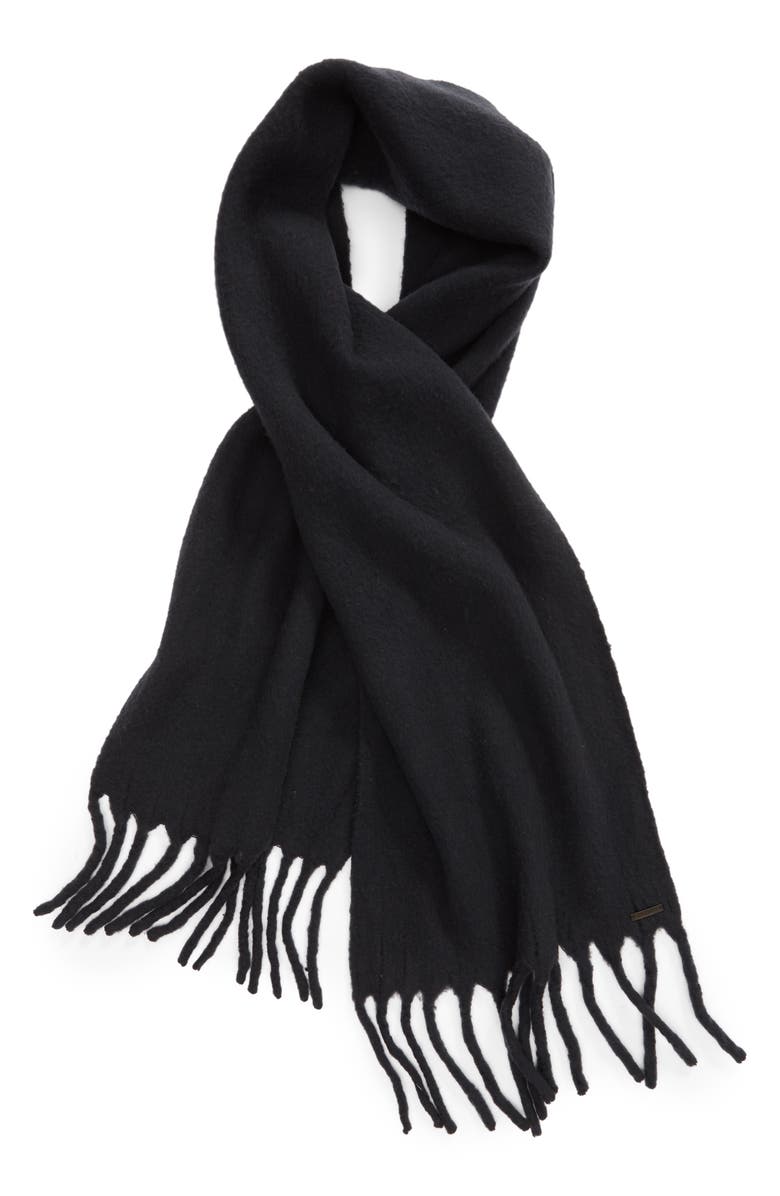 AllSaints Solid Brushed Wool Blanket Scarf, Alternate, color,