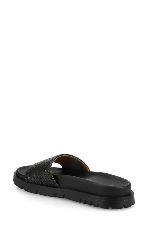 JOURNEE COLLECTION JOURNEE COLLECTION STARR WOVEN PLATFORM SLIDE SANDAL 