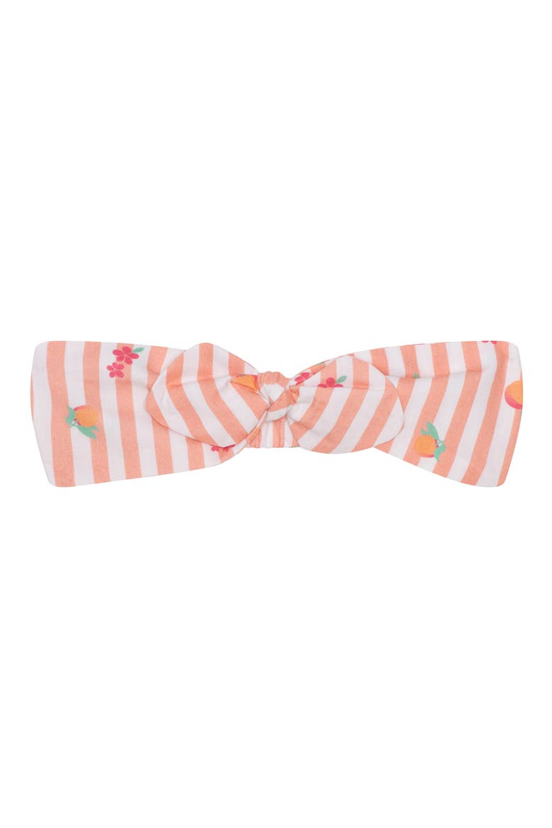 Stripe Woven Top, Shorts & Headband Set, Alternate, color, PEACHES
